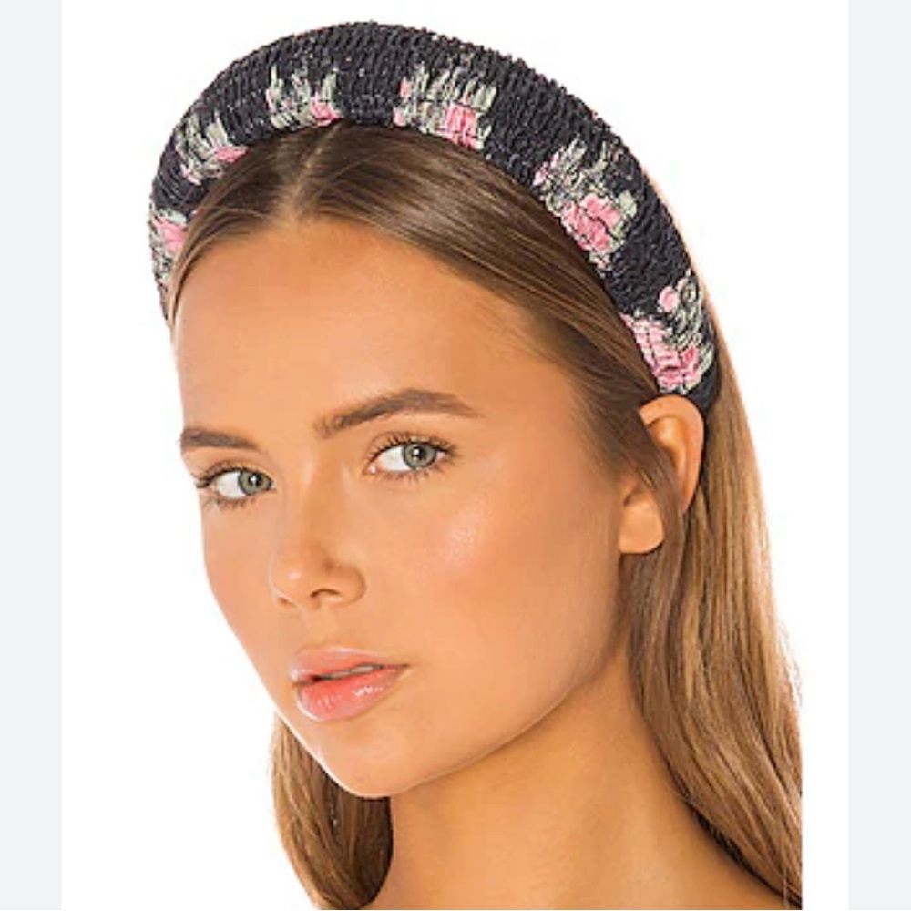 Lele Sadoughi LoveShackFancy Black Coffee Headband